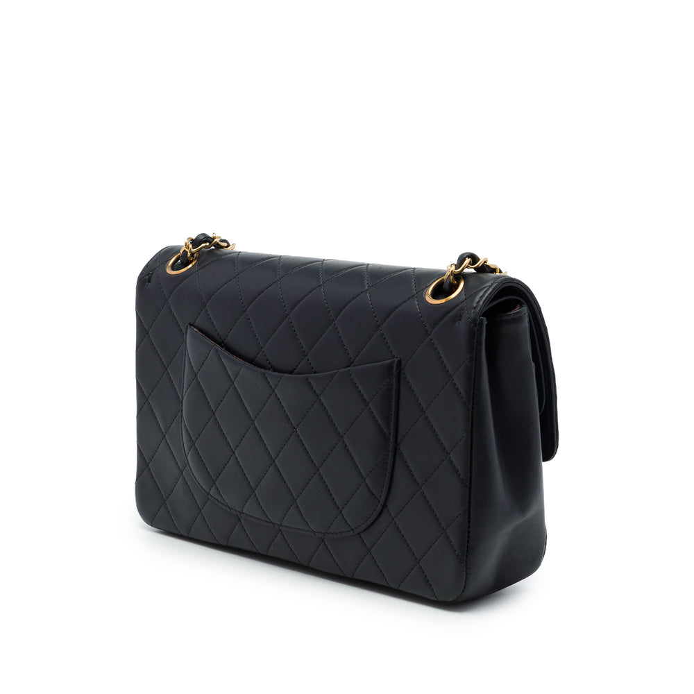 Chanel Matelassé Double rabat Moyen Cuir d'agneau Noir – vue 2 – GABY PARIS