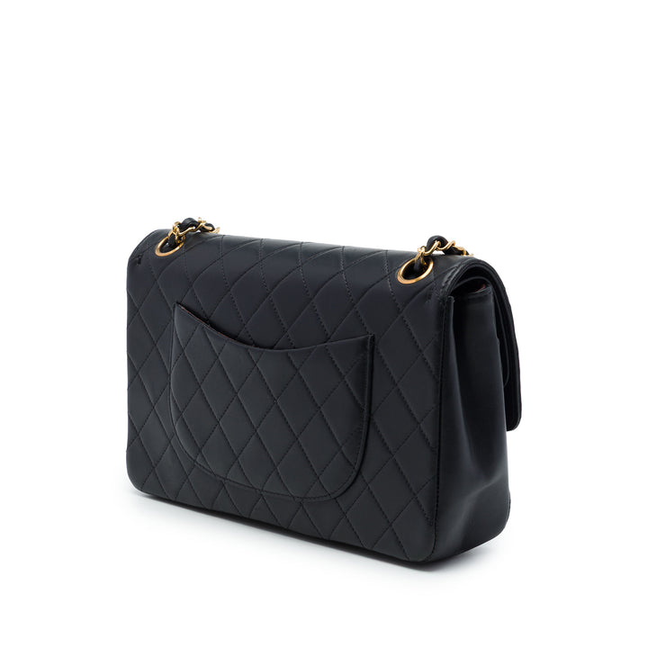 Chanel Matelassé Double rabat Moyen Cuir d'agneau Noir – vue 2 – GABY PARIS