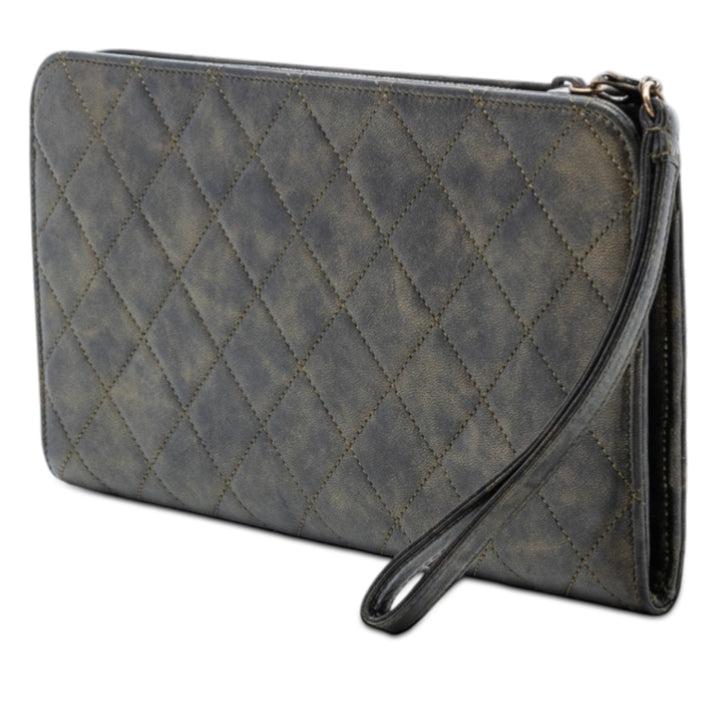 Chanel Metallic Cuir d’agneau CC Chain Fringe Pochette