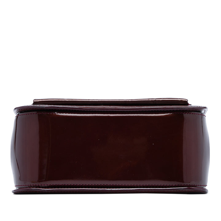 Miranda Cuir verni Monogram Rouge