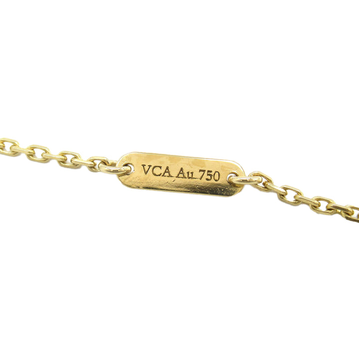 18K Yellow Gold and Onyx Vintage Alhambra Pendant Necklace Gold - Gaby Paris
