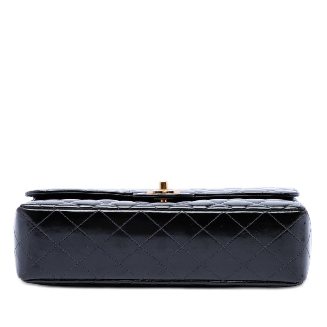 Chanel Medium CC Matelassé Cuir verni Rectangular Kelly sac à anse supérieure