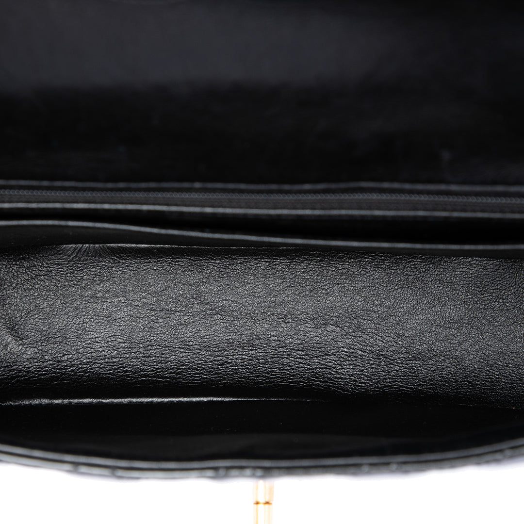 Chanel Medium CC Matelassé Cuir verni Rectangular Kelly sac à anse supérieure