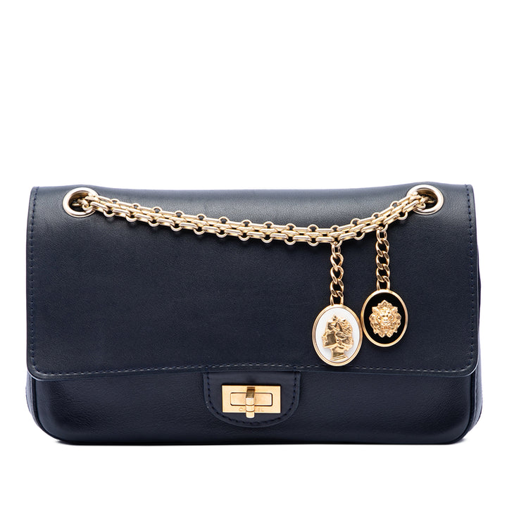 Reissue 2.55 Medallion Double rabat 225 Cuir de veau Bleu