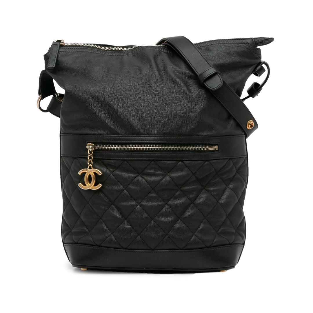 Caviar Casual Style Hobo Black - Gaby Paris