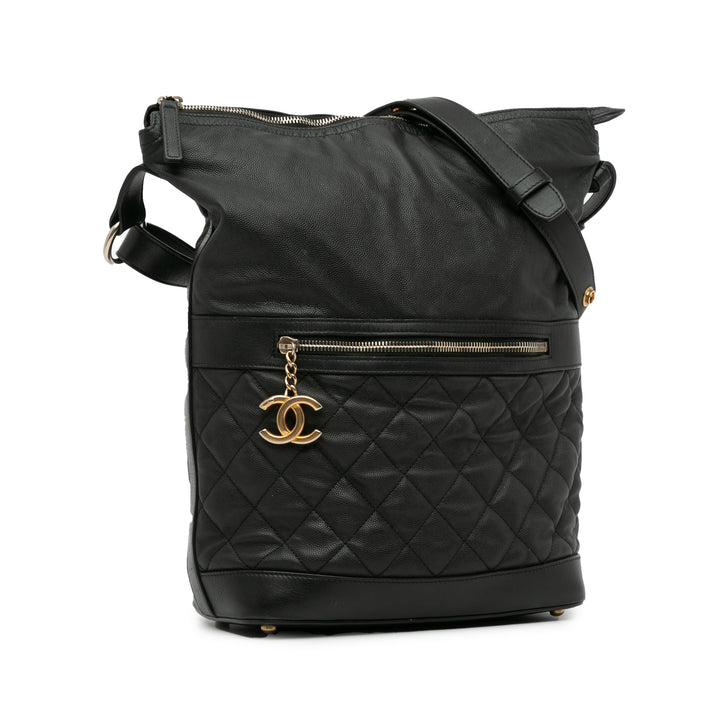 Caviar Casual Style Hobo Black - Gaby Paris