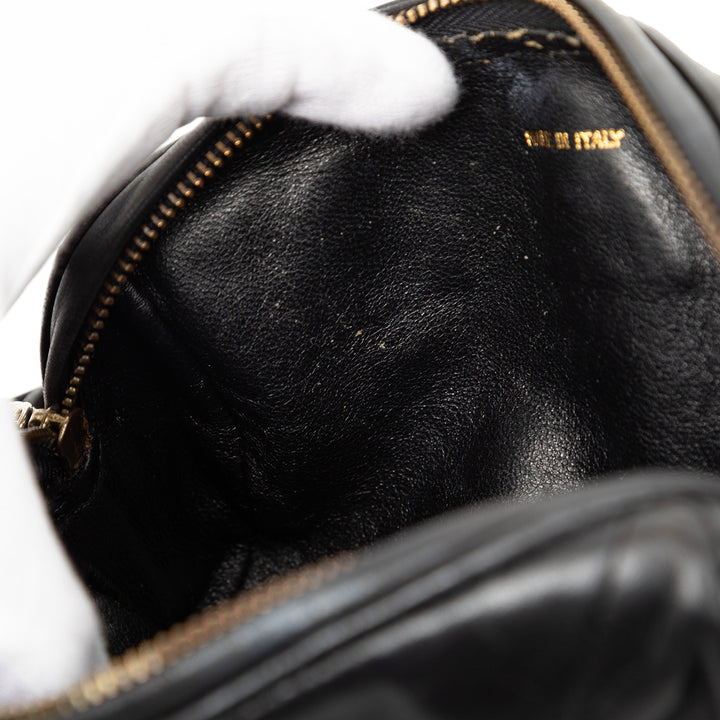 Chanel Matelassé Cuir d’agneau Pompon Barrel Sac porté croisé
