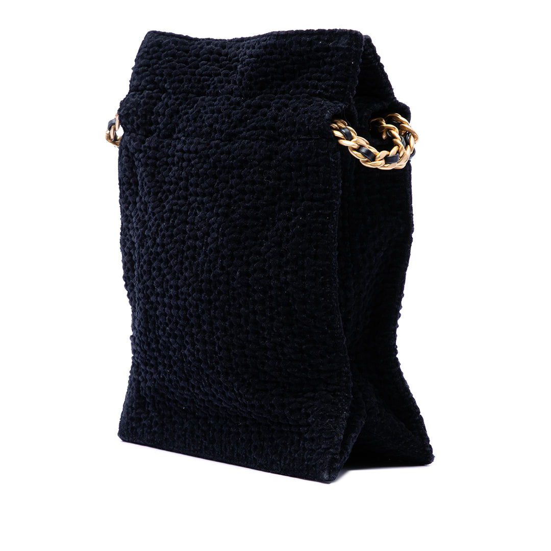 Chanel CC Cotton Tweed Drawstring Shopping Cabas
