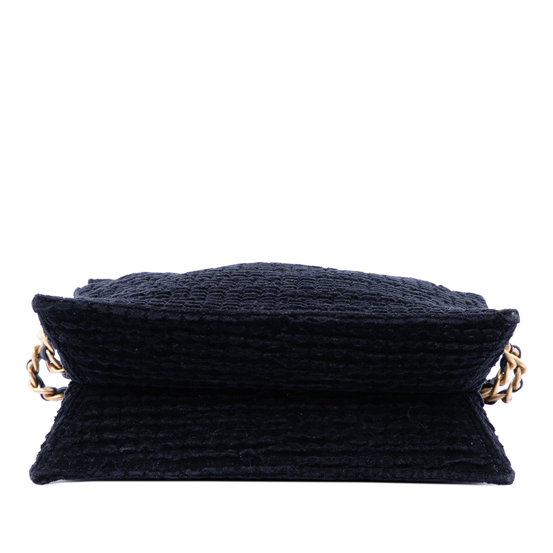 Chanel CC Cotton Tweed Drawstring Shopping Cabas