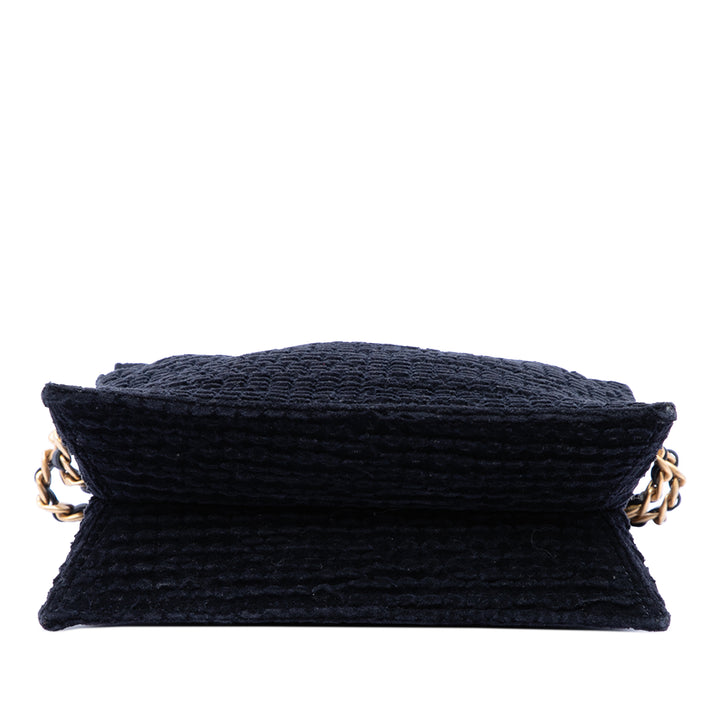 Chanel CC Cotton Tweed Drawstring Shopping Cabas