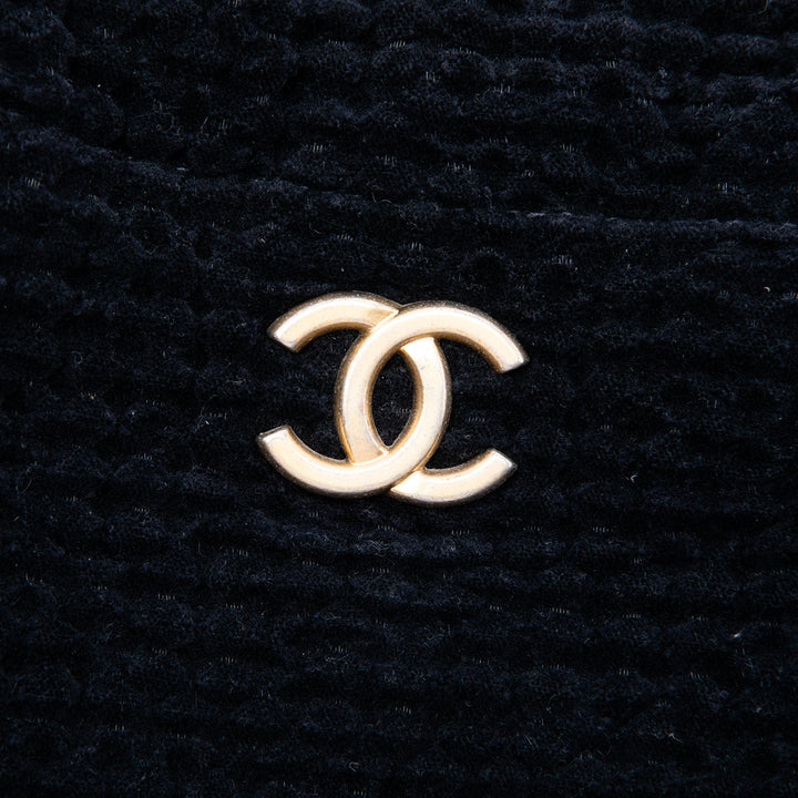 Chanel CC Cotton Tweed Drawstring Shopping Cabas