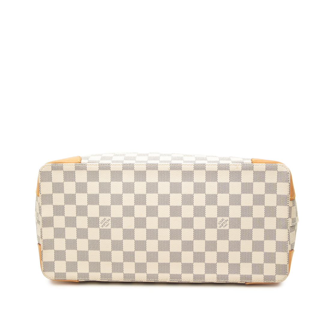 Louis Vuitton Cabas Hampstead Damier Azur MM Blanc – vue 3 – GABY PARIS