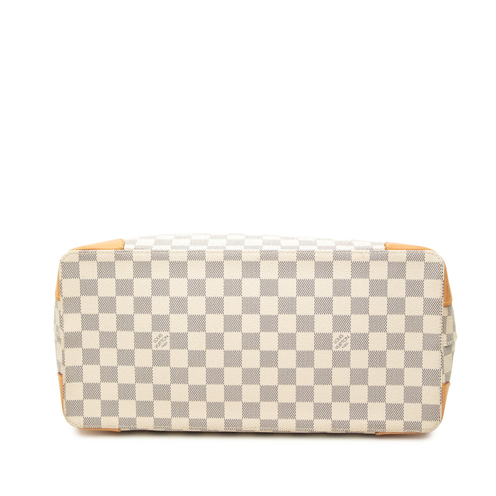 Louis Vuitton Cabas Hampstead Damier Azur MM Blanc – vue 3 – GABY PARIS