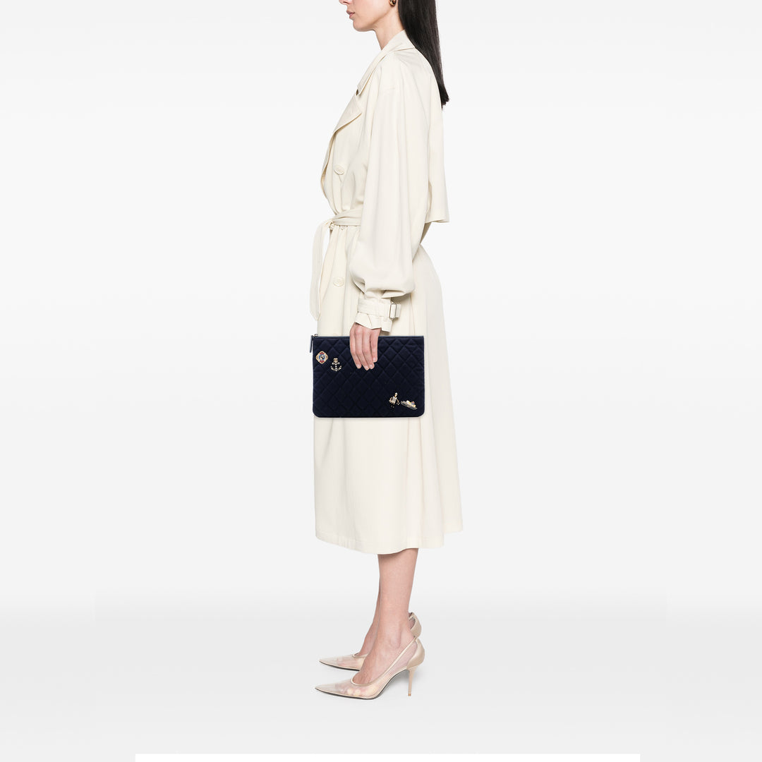 Chanel Paris Hamburg Medium Matelassé Laine Coco Sailor Charms O Étui Pochette – GABY PARIS Authentique