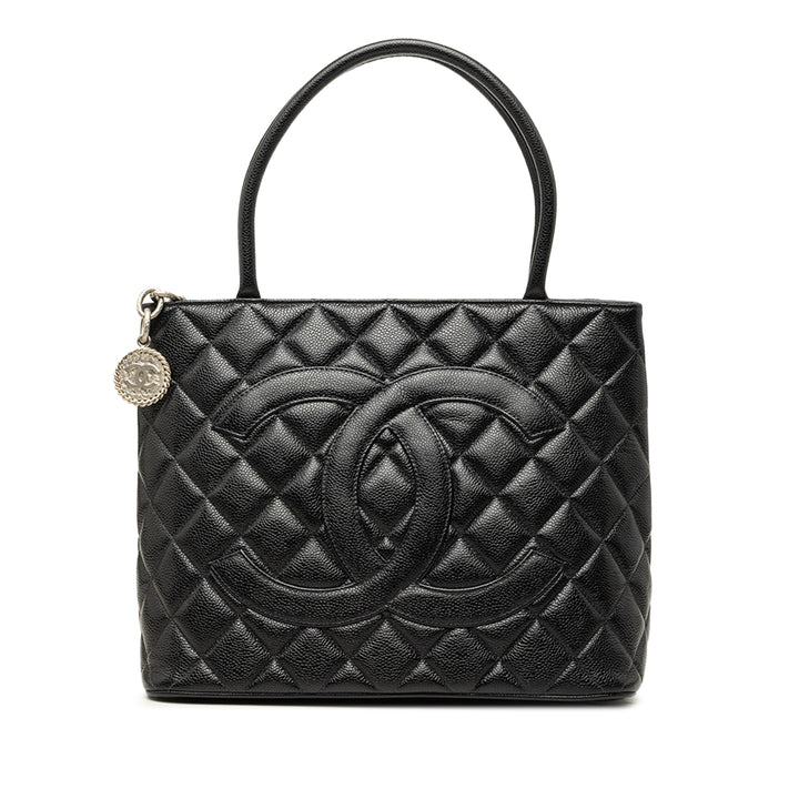 Medallion Cabas Cuir caviar Noir