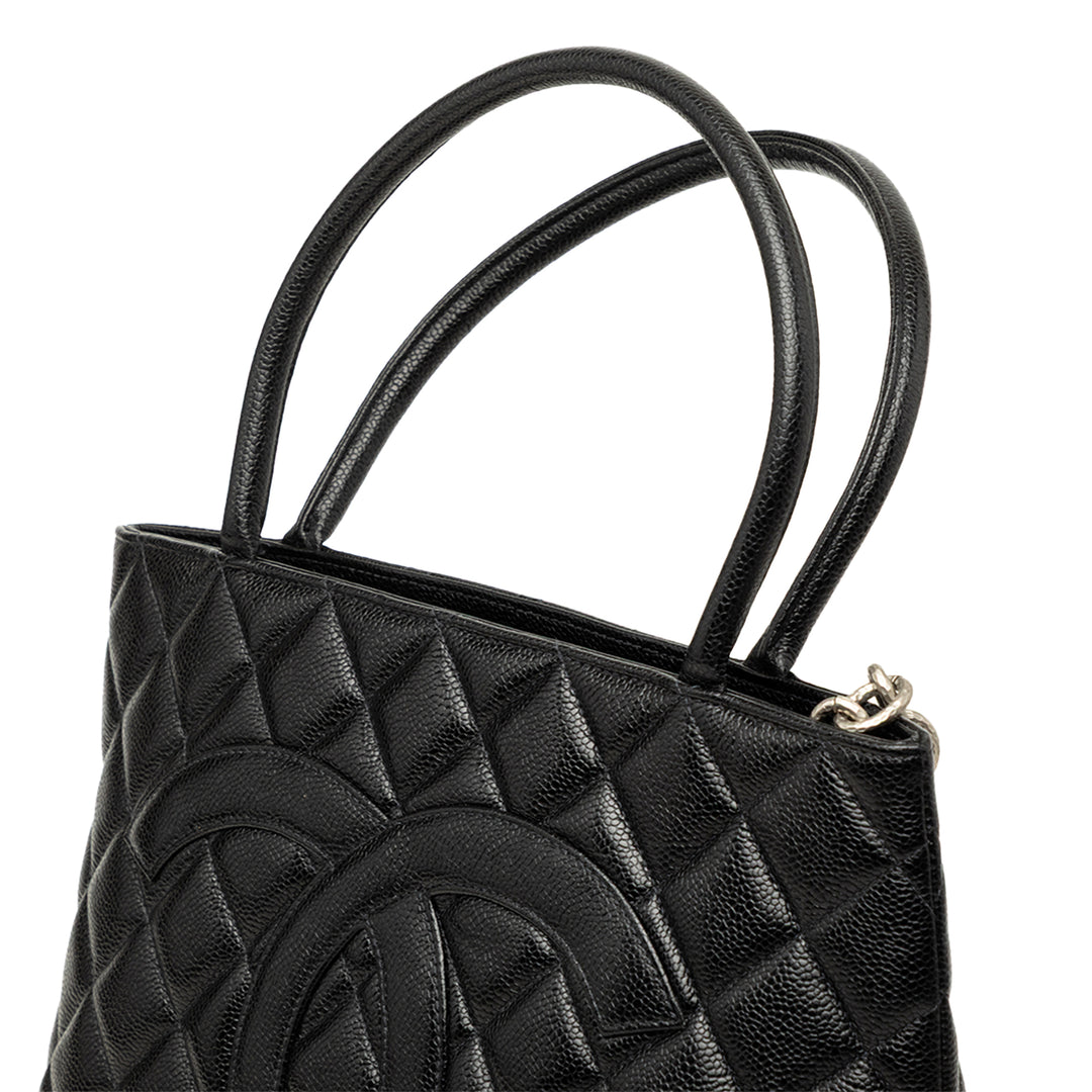Medallion Cabas Cuir caviar Noir