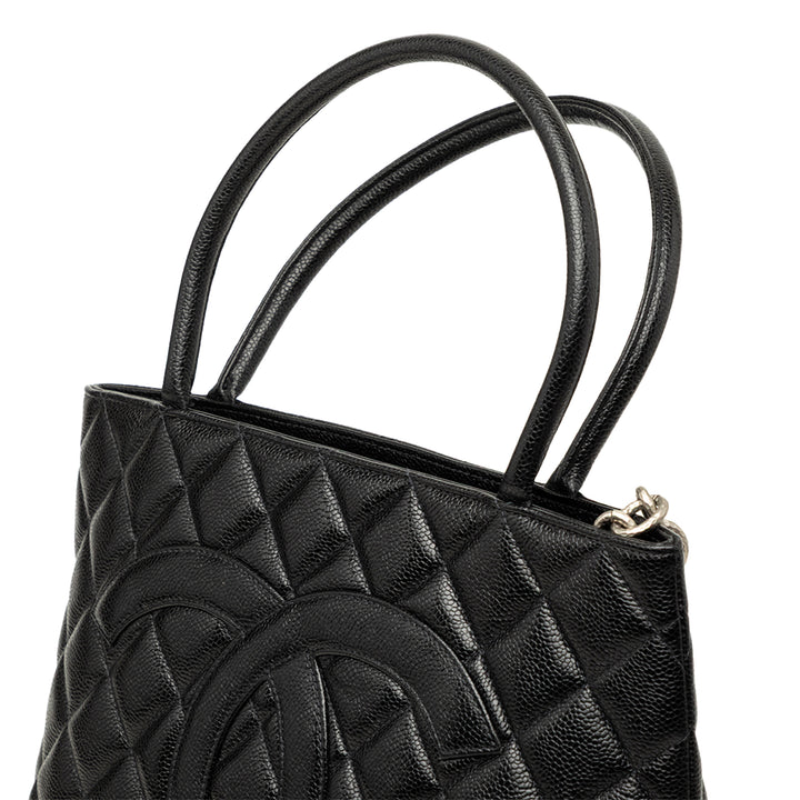 Medallion Cabas Cuir caviar Noir