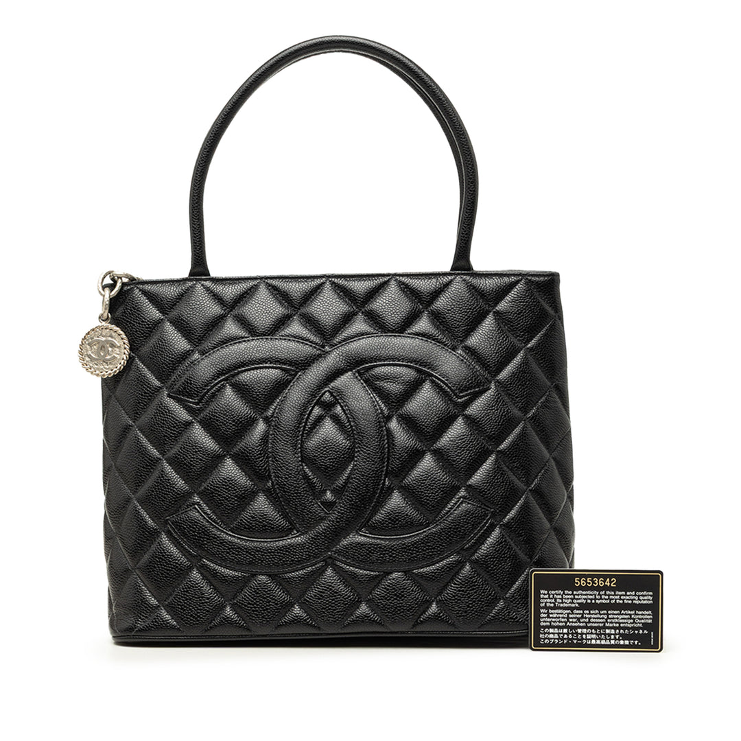 Medallion Cabas Cuir caviar Noir
