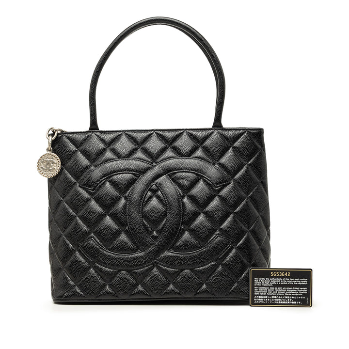 Medallion Cabas Cuir caviar Noir