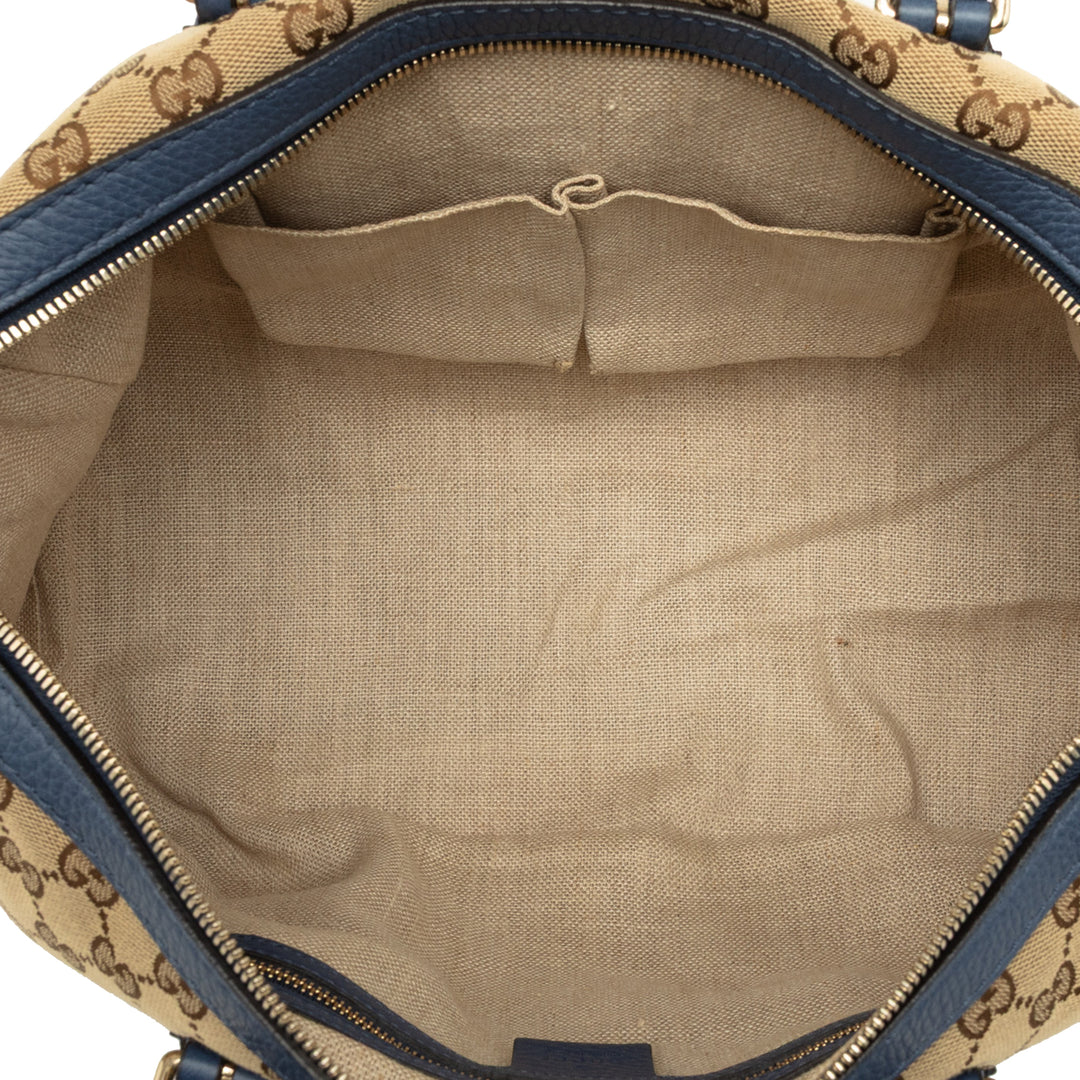 Gucci GG Ceintureed Boston Sac Moyen Bleu – vue 4 – GABY PARIS