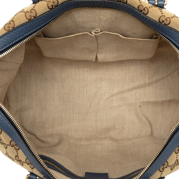 Gucci GG Ceintureed Boston Sac Moyen Bleu – vue 4 – GABY PARIS