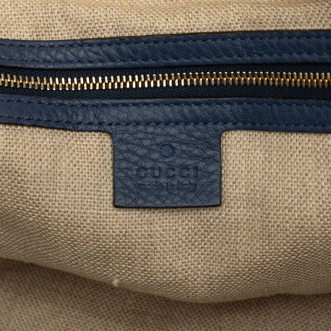 Gucci GG Ceintureed Boston Sac Moyen Bleu – vue 5 – GABY PARIS