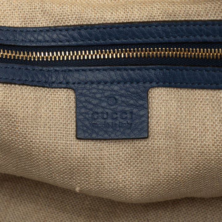 Gucci GG Ceintureed Boston Sac Moyen Bleu – vue 5 – GABY PARIS