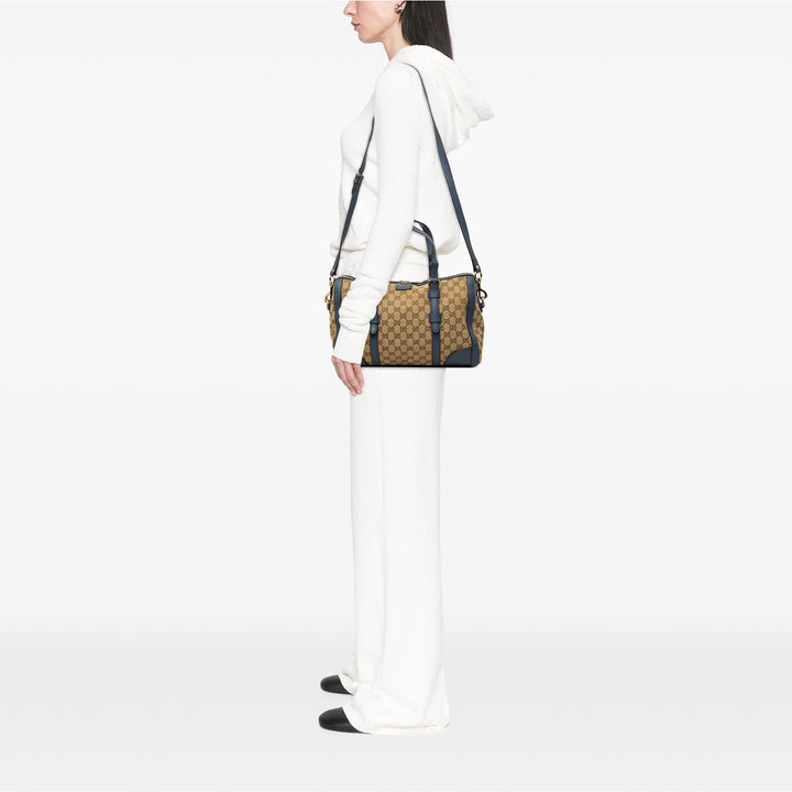 Gucci GG Ceintureed Boston Sac Moyen Bleu – vue 6 – GABY PARIS