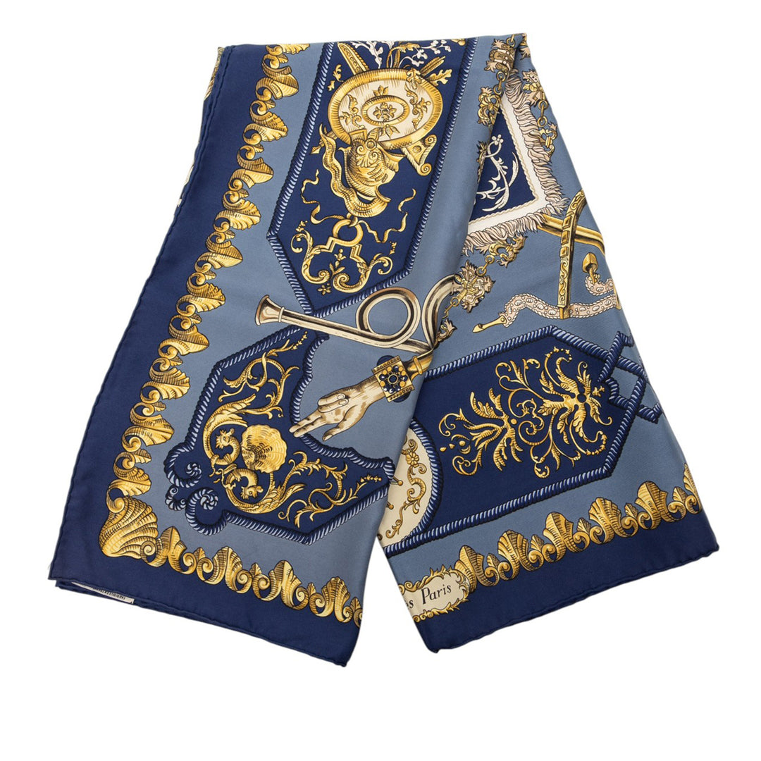 Hermès Ludovicus Magnus Soie Foulard Bleu – GABY PARIS Authentique