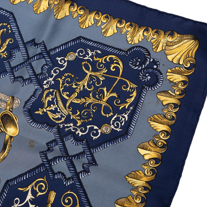 Hermès Ludovicus Magnus Soie Foulard Bleu – GABY PARIS Authentique