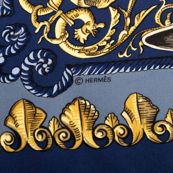 Hermès Ludovicus Magnus Soie Foulard Bleu – GABY PARIS Authentique