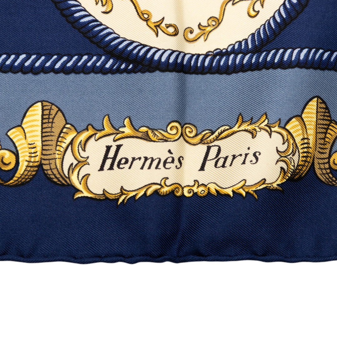 Hermès Ludovicus Magnus Soie Foulard Bleu – GABY PARIS Authentique