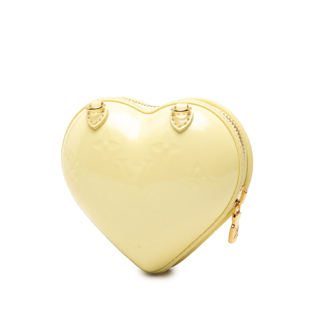 Keep My Heart Chaîne Sac Cuir verni Monogram Jaune
