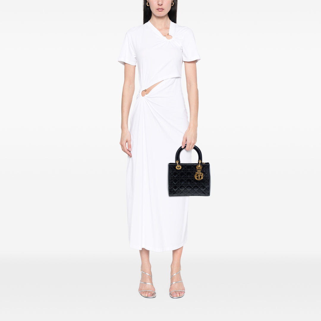 Dior Medium Cuir verni Cannage Lady Dior