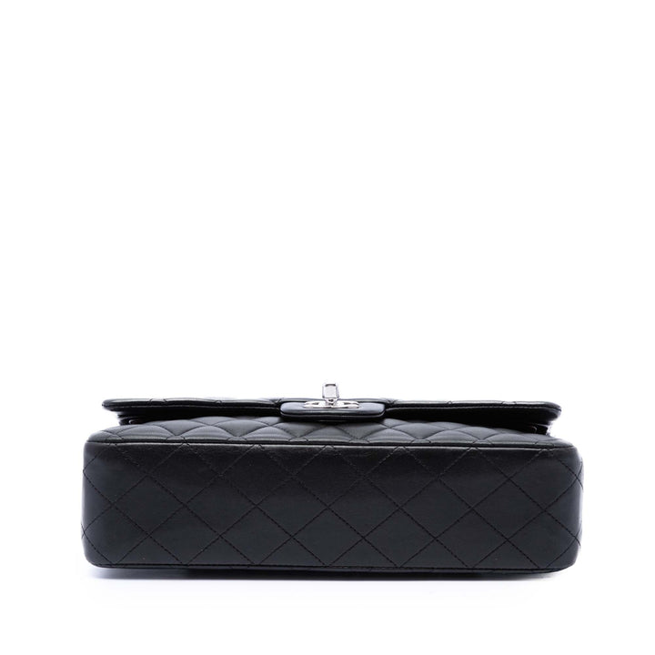 Classic Double rabat Moyen Cuir d'agneau Noir