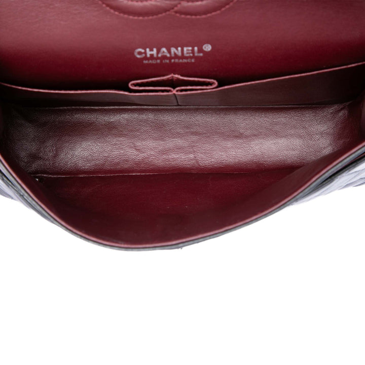 Classic Double rabat Moyen Cuir d'agneau Noir
