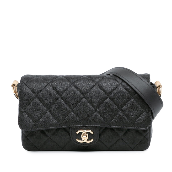 Chanel CC Bicolor Quilted Caviar Simple rabat Noir – GABY PARIS Authentique