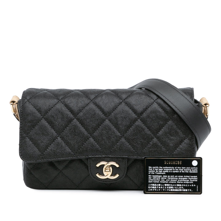 Chanel CC Bicolor Quilted Caviar Simple rabat Noir – GABY PARIS Authentique
