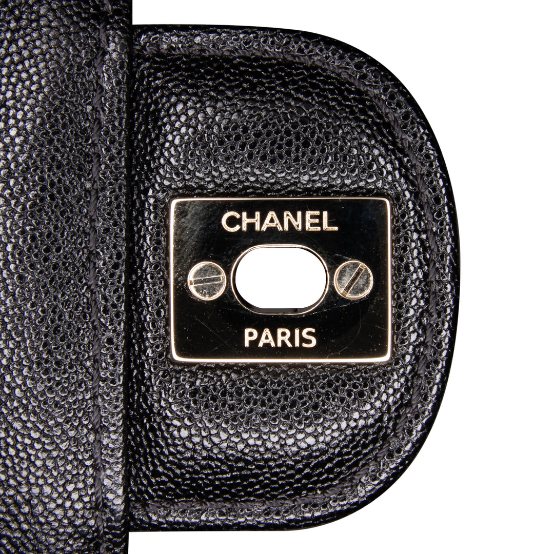 Chanel CC Bicolor Quilted Caviar Simple rabat Noir – GABY PARIS Authentique