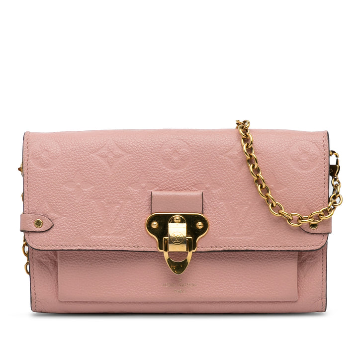 Monogram Empreinte Vavin Wallet on Chain Pink - Gaby Paris