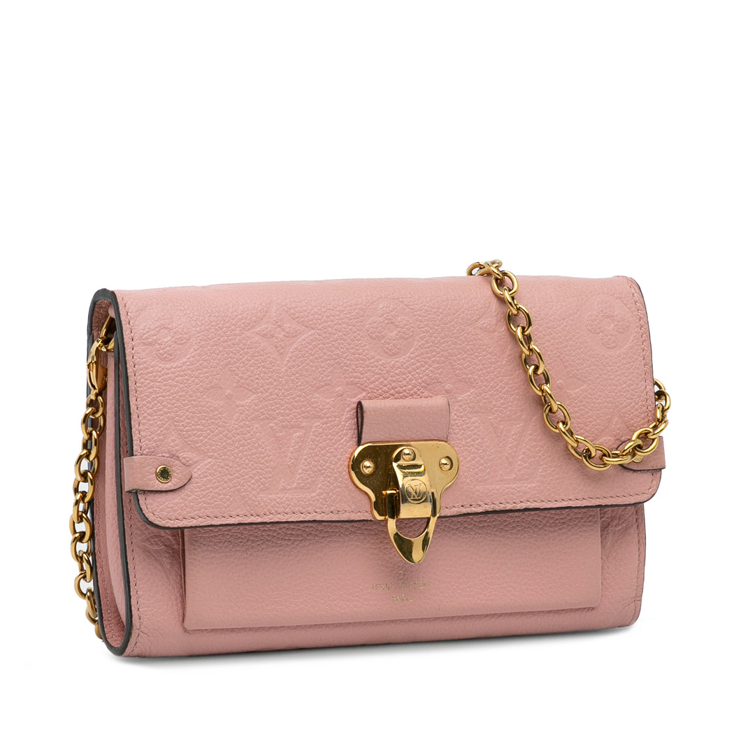 Monogram Empreinte Vavin Wallet on Chain Pink - Gaby Paris