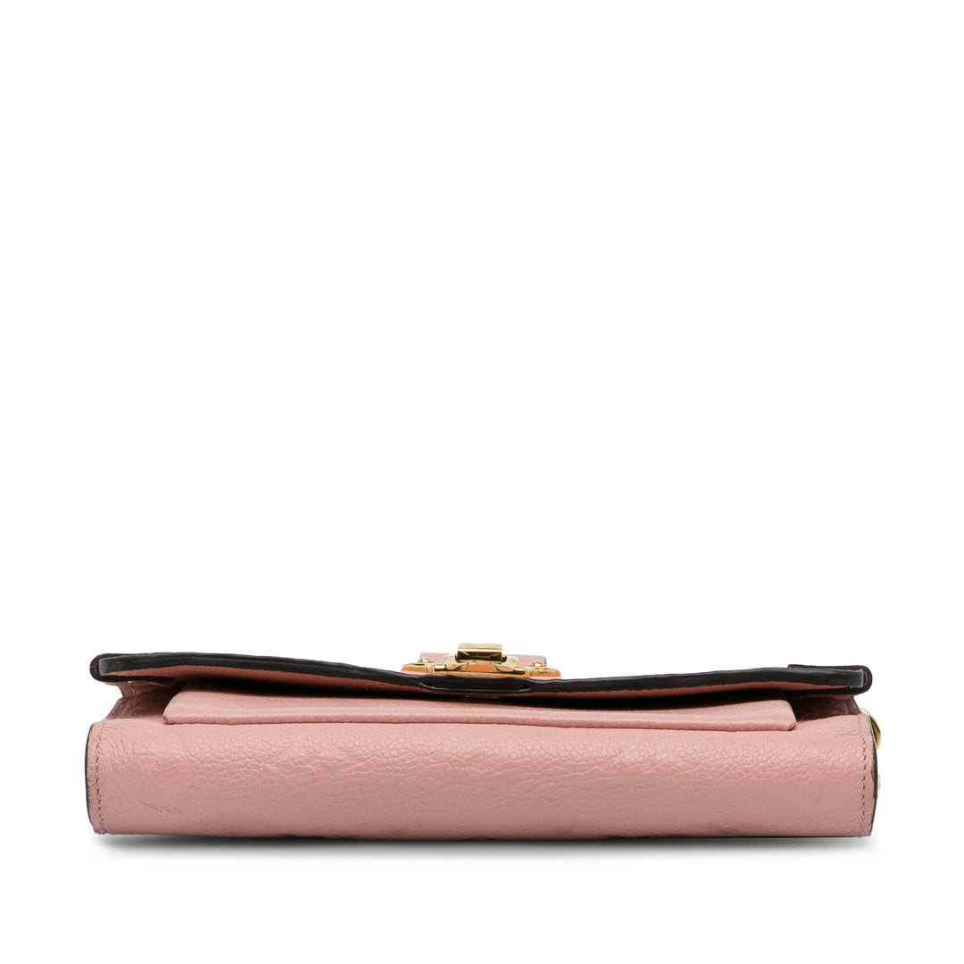 Monogram Empreinte Vavin Wallet on Chain Pink - Gaby Paris