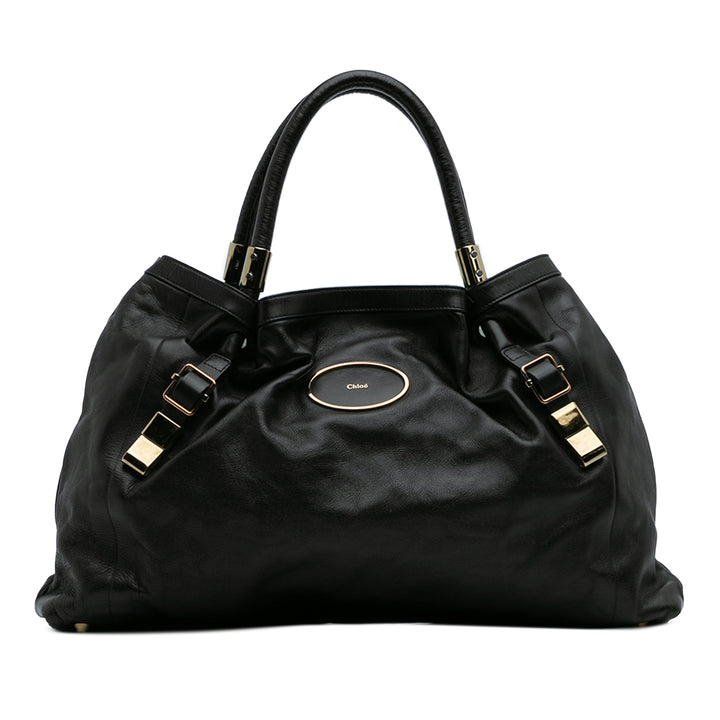 Chloé Large Cuir Victoria Cabas Noir