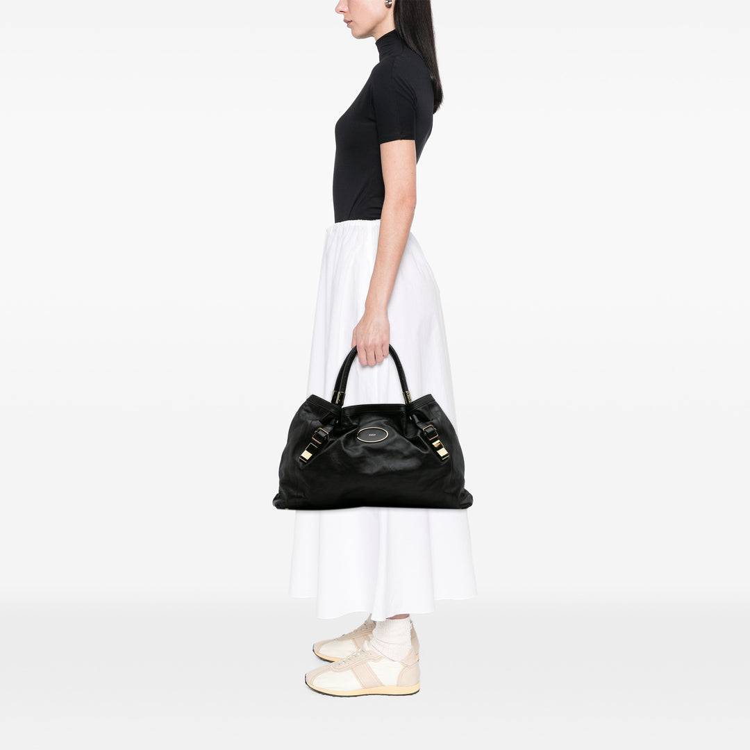 Chloé Large Cuir Victoria Cabas Noir