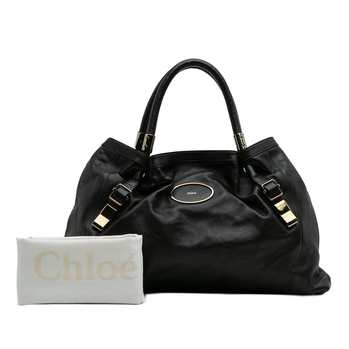 Chloé Large Cuir Victoria Cabas Noir