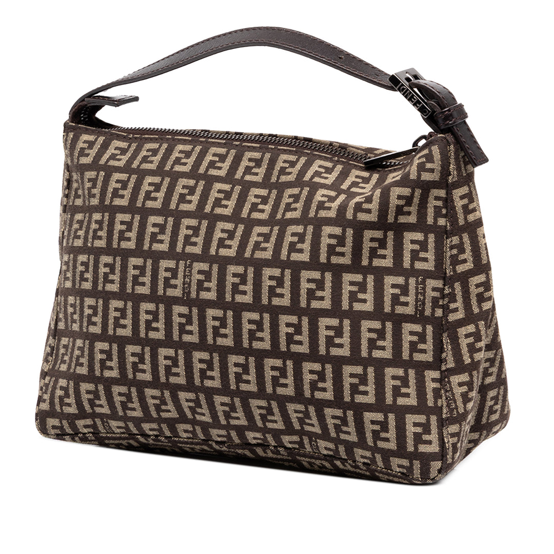Fendi Sac à main Zucchino Marron – vue 2 – GABY PARIS