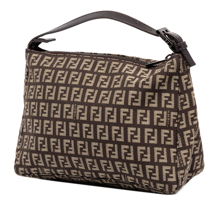 Fendi Sac à main Zucchino Marron – vue 2 – GABY PARIS
