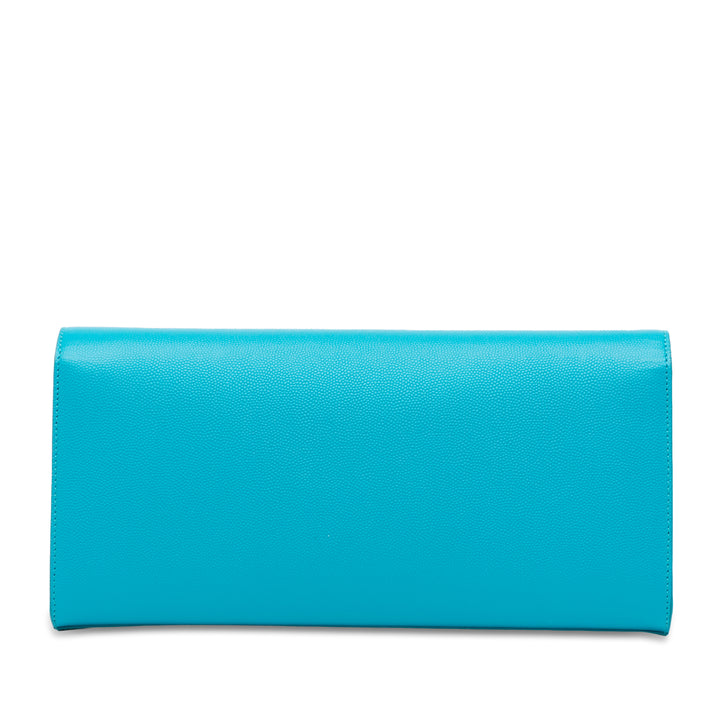 Grain de Poudre Monogram Cassandre Clutch Blue - Gaby Paris