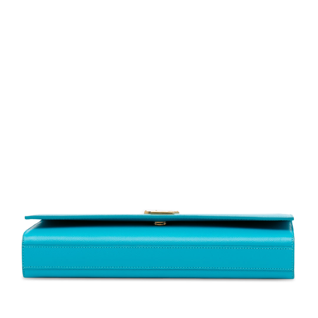 Grain de Poudre Monogram Cassandre Clutch Blue - Gaby Paris