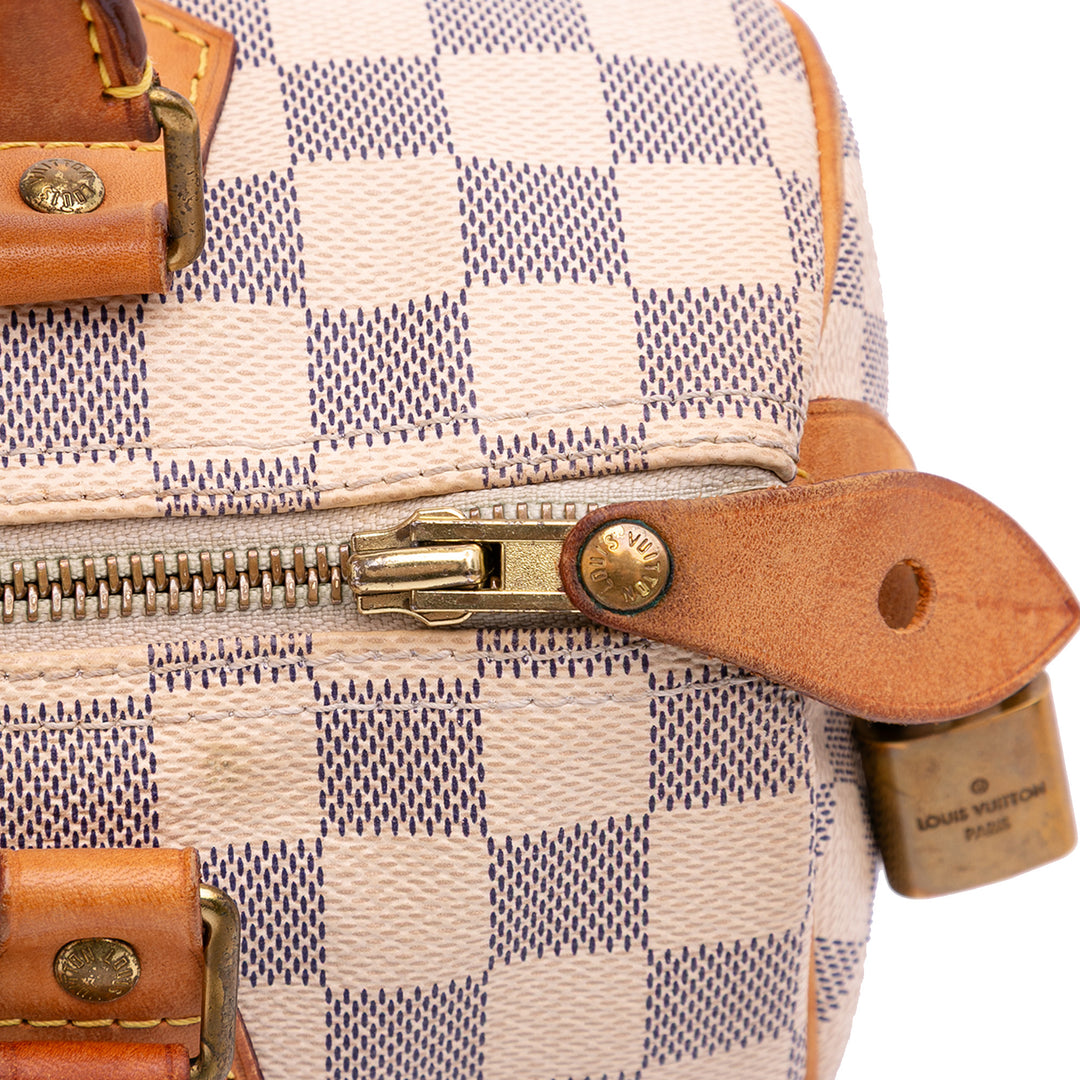 Damier Azur Speedy 25 White - Gaby Paris